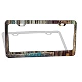 2 STÜCKE Nummernschildrahmen Braun Teal Rustikal Alter Schuppentür Länder Aluminium Auto Nummernschildhalter Rahmenabdeckungen Tag