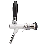 GASTROBEDARF WESTERBARKEY Farbige Kompensatorschankhähne aus Edelstahl Gewindestutzen: 55 mm länge (Weiß)