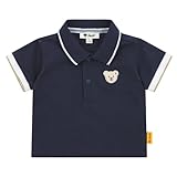 Steiff Poloshirt Kurzarm EU Größe 56 Peacoat, Polo-Shirt kurzärmelig, Polohemd für Kinder, Hemd mit Kragen, weich und bequem, waschmaschinenfest