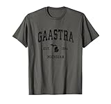 Gaastra Michigan MI Sportdesign im Vintage-Stil, sportlich, schwarz T-Shirt