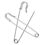 ZEYIYER 20 Stück Große Sicherheitsnadeln 90 mm Große Sicherheitsnadeln Schwerlast für Kleidung, Dicke Stoffe, Alle Arten von Handarbeiten, Decken (Silber)