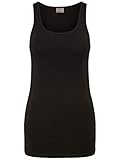 VERO MODA Damen Slim Fit Top VMMAXI My Soft Long Tank NOOS 10185110, Einfarbig, Gr. 40 (Herstellergröße: L), Schwarz (Black)