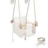 MAMOI® Babyschaukel, Baby schaukel Indoor, Kinderschaukel aus Holz, Holzschaukel für Kinder, Schaukeln für türrahmen, Swing, Kleinkinderschaukel für Kinderzimmer
