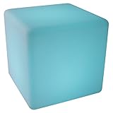 LED-Highlights Led Würfel 50x50 cm Leuchtwürfel Outdoor Aufladbar mit Akku und Fernbedienung RGB Farbwechsel 16 Farben Led Sitzwürfel Led Hocker Garten Würfelhocker Led