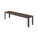 Riess Ambiente Moderne Gartenbank DESIGNO - 180cm - Dunkelbraun schwarz - Aluminium wetterfest Outdoor Sitzbank