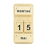 Montiplu - Montessori Dauerkalender aus Holz, Profimaterial, immerwährender Kalender, ewiger Kalender - Made in Germany