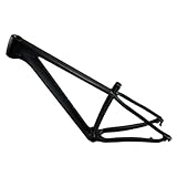 Mountainbike-Rahmen 27.5er 29er Carbon MTB-Rahmen Scheibenbremse XC Hardtail Rahmen 15''/17''/19'' Schnellspanner Rahmen QR 135mm Interne Verlegung Leichtgewicht (Size : 29 * 19'')