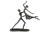Casablanca Deko Skulptur Figur Statue Tanzpaar - Eisen Farbe: Braun Höhe 17,5 cm Breite 20 cm Paarmotiv - Deko, Kunst, Geschenk, Wohnzimmer