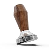 KYONANO Tamper 51 mm, Kaffee Tamper aus 304 Edelstahl mit Chacate Preto Griff, Espresso Tamper für Griffe, Barista Tamper kompatibel mit Delonghi Espressomaschinen
