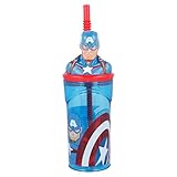 Stor Avengers Comic Heroes Captain America 3D Figur Glas 360 ML