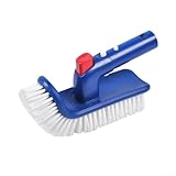 Yhenlovtt Pool-Stufeneckbürste mit 180 Grad drehbaren Spas für Boden und oberirdische Schwimmbäder mit heißem Griff und Poolwannen, strapazierfähig