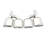 Auspuff Endrohr Auspuffrohr Für Benz C-Klasse W204 E-Klasse W212 W211 S-Klasse W221 Schwarzes Auspuffrohr-Upgrade Aus Edelstahl Für AMG-Schalldämpferspitze(H Silver 220)