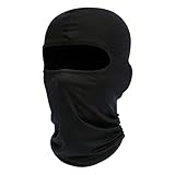 fuinloth Sturmhaube Motorrad Skimaske, Fahrrad Sturmmaske UV-Schutz Balaclavas für Herren/Damen Schwarz