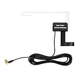 DAB Antenne Auto, Autoradio DAB Plus Antenne, Universal DAB Empfangsantenne mit SMB-Anschluss, Kompatibel mit Alpine, Clarion, Kenwood, Pioneer, Verstärkte Signal, Con 3 m Kabel