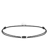 Thomas Sabo Damen Armband Little Secret Schwarzer Stein Baguette-Schliff 925 Sterling Silber LS0105-401-11-L20v