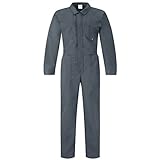 BWOLF Bravo Arbeitsoverall Herren Overall Herren Arbeitsoveralls Herren Arbeitskleidung mit Reißverschluss und 6 Taschen (Grau, L)