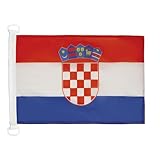 AZ FLAG BOOTFLAGGE Kroatien 45x30cm - KROATISCHE BOOTSFAHNE 30 x 45 cm Marine flaggen Top Qualität
