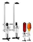QWORK® Doppelkopfspender, Wand Montierter Flaschenhalter, Aluminiumlegierung, für Bar, Party