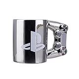 Paladone DS4 Silver Controller Tasse, Keramik Kaffeebecher für Gamer, 550 ml, PP9388PS, Mehrfarbig, 1 Stück (1er Pack)