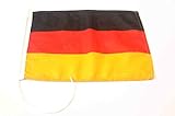 New Marine Deutschlandflagge für Yacht Motorrad Segeln und vieles mehr in verschiedenen Größen UV-Stabilisiert mit Öse und Bändsel (40x60cm)