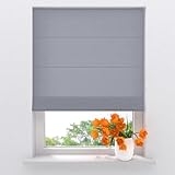 Raffrollo Easy Canvas - Grey - 160 x 180 - Ohne Bohren - Klemmfix