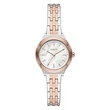 DKNY Damenuhren Parsons, Dreizeiger Uhrwerk, 28mm Silbernes Edelstahlgehäuse mit Edelstahlarmband, NY2978
