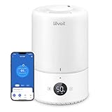 LEVOIT 3L 19dB lesie Top Fill Luftbefeuchter, 360° Drehbare Düse Cool Mist Humidifier, 25H, Raumluftbefeuchter & Aroma Diffuser für Kinderzimmer Schlafzimmer Pflanzen, automatische Abschaltung
