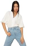 TRENDYOL Damen White Balloon Sleeve Shirt, Weiß, 36 EU