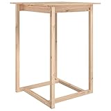 vidaXL Bartisch Stehtisch Loungetisch Tresentisch Tisch Küchentisch Bartresen Bistrotisch Partytisch Holztisch 80x80x110cm Massivholz Kiefer
