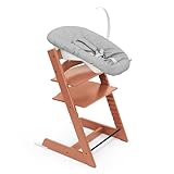 Tripp Trapp Stuhl von Stokke (Terracotta) mit Newborn Set - Für Neugeborene bis zu 9 kg - Gemütlich, sicher & einfach zu verwenden