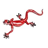 Small-Preis Deko-Figuren Gecko Eidechse Lurch Salamander Frühjahrsdeko Sommerdeko Ganzjahresdeko 33 cm lang in 4 Farben erhältlich (Rot)
