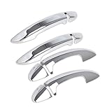 BLBNEZBZTY Außentürgriffkappe Carbon Fiber Auto Türgriff Abdeckung Trim Für Vw Für Passat B6 3C 2006-2011 & Für Passat CC 2009-2012, Schwarz