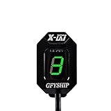 Für Suzuki GSXR750 1996-1997 / SV650 1999-2002 wasserdichte Motorrad Digital Tacho Ganganzeige 1-6 LED Geschwindigkeitsanzeige GSXR 750 SV 650 (Grün+H)