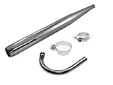 Auspuff + Steck Krümmer + Schellen Set passend für Zündapp C, CS, GTS, KS 50 Typ 517 529 – Für Moped, Mofa