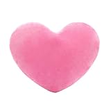 Plüschkissen in Herz-Form, Flauschig gefülltes Herzkissen Couchkissen Kuschelkissen für Hochzeit,Valentinstag & Verlobung für Kinder/Mädchen/Sofa/Autos /Schlafzimmer Größe 15/20/30 cm (rosa, 10*15CM)