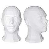 TESTAFIT Mannequin Kopf schaufensterpuppe kopf deko für Helme Mützen Brillen Kopfhörer. kopf für VR-Brille kopfhörer. Dekorativer Aussteller für Schaufenster und Aufbewahrung (Weiß)