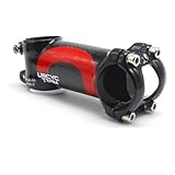 Neuer Carbon-Fahrrad Vorbauten, Leichter Aluminium + Carbon-Fahrradlenker, Mountainbike-Vorbau Rennrad-Vorbau ø31,8x80 / 90/100 / 110mm 7-Grad-Vorbau 3K Glanz (Rot,100mm)