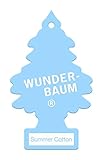 WUNDER-BAUM Auto-Lufterfrischer - Anhänger für langanhaltenden Duft im Auto oder zu Hause - Summer Cotton - 1 Stück
