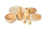 Geschirr, 8-tlg., Miniatur, aus Holz