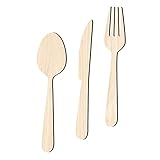 DEARMAMY Rustikales Holzschild Küchen Deko mit Gabel Löffel Messer aus Qualitäts Holz Langlebig Geschmacksneutral Wandmontierbar Rustikale Dekoration für Küche und Eingangsbereich