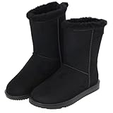 RL24 - Damen Stiefel Grande von Covalliero – Winter Boots mit Fütterung – ideal als Stallschuhe – rutschfest & wasserdicht – Schlupfstiefel in Schwarz – Winterstiefel in Größe 39