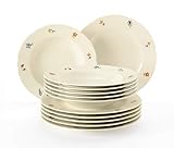 Seltmann Weiden Tafelservice 12-teilig Marieluise Blütenmeer 44714, Elfenbein, 32.3 x 32.3 x 23.5 cmSeltmann Weiden I Tafelservice 12-teilig I Marieluise Blütenmeer I 6 Speisteeller, 6 Suppenteller