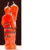VELAS HOMB-MUJER ENCAD.ROJO