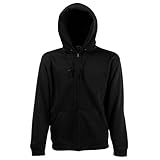 Fruit of the Loom Hooded Herren Sweatshirt, Schwarz , L