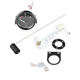 Kraftstoffanzeige, 52 mm Universal Auto Kraftstoffstandsanzeige Kraftstoffanzeiger LED Digital E-1/2-F Entfernungsmesser mit Kraftstoffsensor