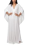 L-Peach Damen Bohemian Kaftan Maxi Loungewear Übergroße Nachthemd Homewear Strand Vertuschen Kleid