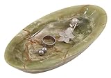 Radicaln Schmuck-Organizer aus Marmor, grüner Onyx, 17,8 cm, handgefertigter Schmuck-Organizer und Aufbewahrung, Schreibtischzubehör, ästhetischer Armbandhalter, Schmuckschale, Schlüsselablage