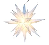 Original Herrnhuter Stern 13 cm - innen - (Weiss) - Komplett inkl. notwendigem Netzteil