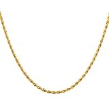 Tolldek Kette Herren Ohne Anhänger 65cm, Kordelkette Gold Kette Edelstahl Lang Breit 3MM, Freundschaftskette Hip Hop für Männer