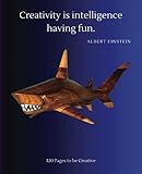 Creativity Notebook | Wooden Shark |120 Blank pages | For Adults, Teens and Kids